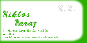 miklos maraz business card